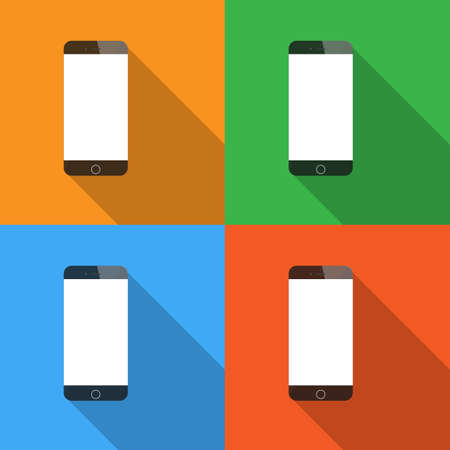 flat icon of phone. Phone flat set.の写真素材