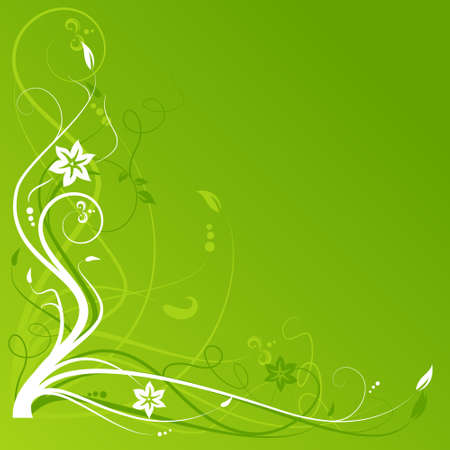 Vector background with swirls, floral elements and space for your text.のイラスト素材