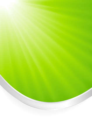 Green light burst with light coming from upper left corner. Abstract background. のイラスト素材
