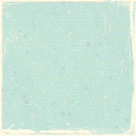 Pale green, blue grunge background, stained and scratched with zig zag 
pattern.のイラスト素材