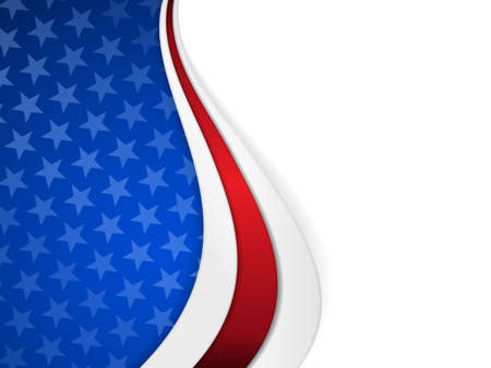 Patriotic background with wavy patternのイラスト素材