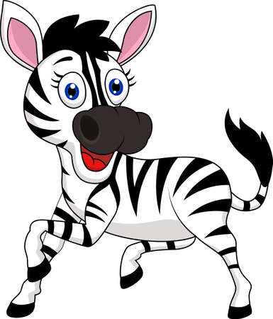illustration of funny zebraのイラスト素材