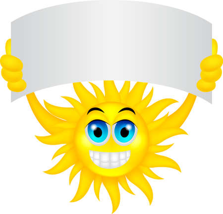 Sun with signのイラスト素材