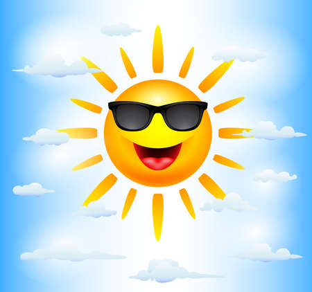 Sun Cartoon Charactersのイラスト素材