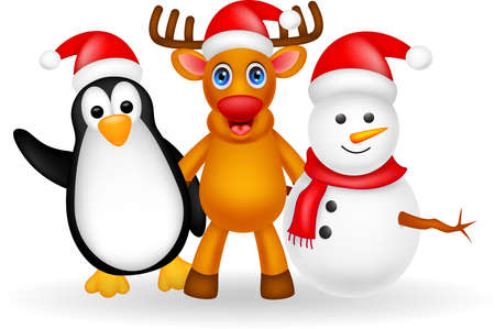 deer cartoon friendshipのイラスト素材