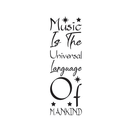 music is the universal language of mankind letter quoteのイラスト素材