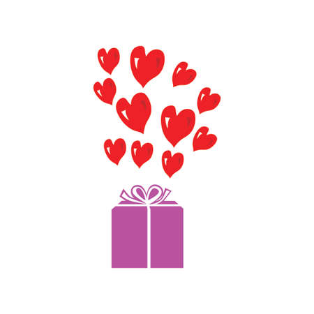 Creative love logo icon vector design illustrationのイラスト素材