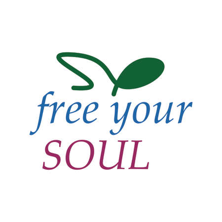free your soul lettering qoute design vectorのイラスト素材