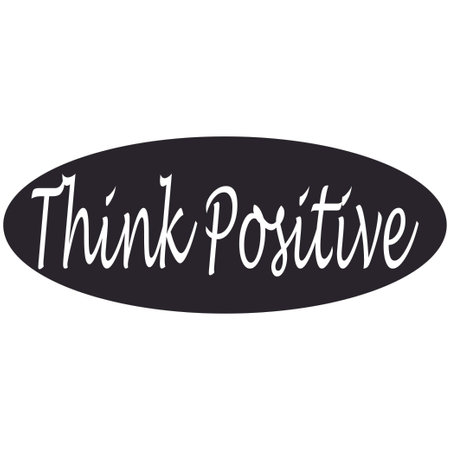 think positive letter quote backgroundのイラスト素材