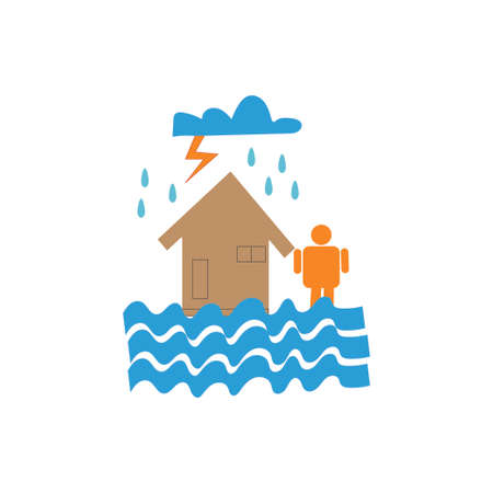 Flood logo vector design illustrationのイラスト素材