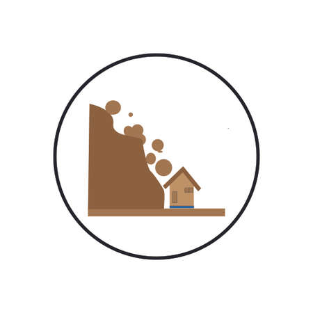 avalanche hill rock logo vector design illustrationのイラスト素材