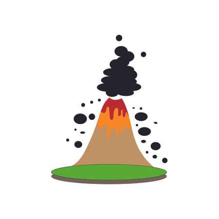 mountain erupting logo vector design illustrationのイラスト素材