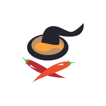 Geprek chicken logo icon vector design illustrationのイラスト素材