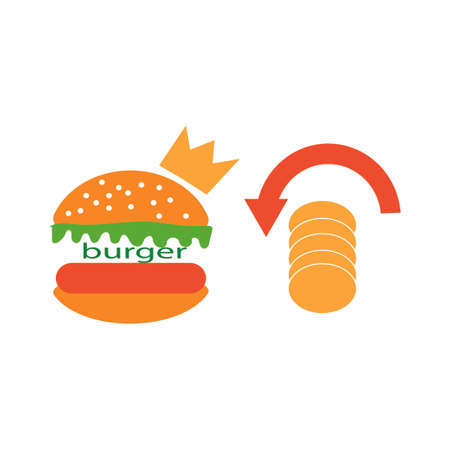 Burger icon vector design illustrationのイラスト素材