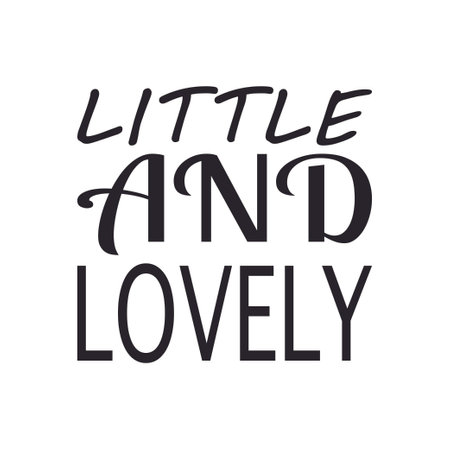 little and lovely quote lettersのイラスト素材
