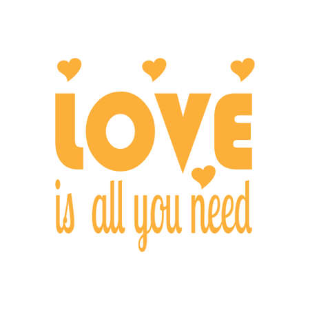 love is all you need quote lettersのイラスト素材