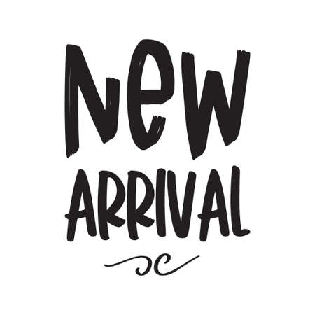 new arrival black letters quoteのイラスト素材