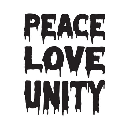 peace love unity quote letterのイラスト素材
