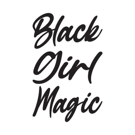 black girl magic quote lettersのイラスト素材