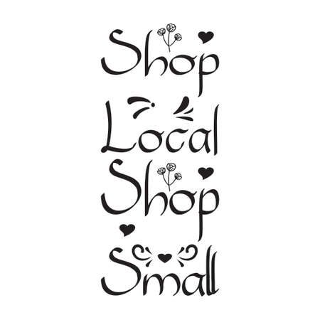 shop local shop small quote lettersのイラスト素材
