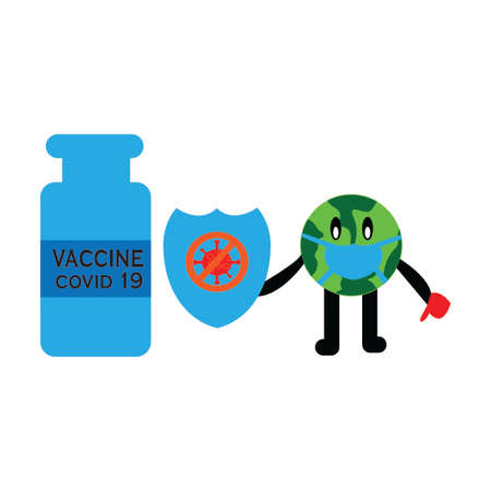 Corona vaccine icon vector design illustrationのイラスト素材