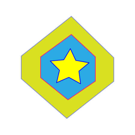 starred box vector design illustrationのイラスト素材