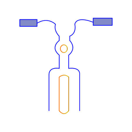 bicycle handlebar relaxing cartoon vector design illustrationのイラスト素材