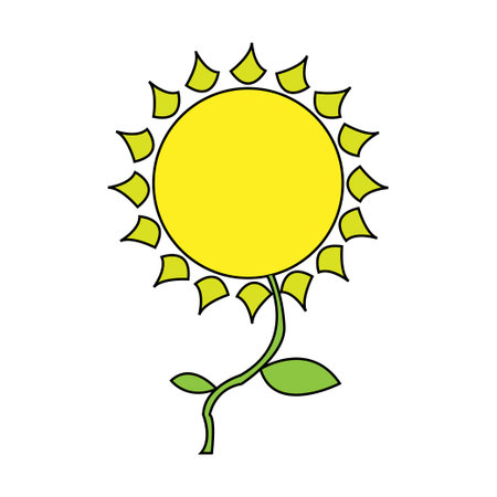 Sunflower icon vector design illustrationのイラスト素材