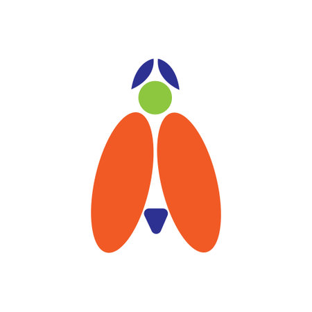 Colorful fly icon design vectorのイラスト素材