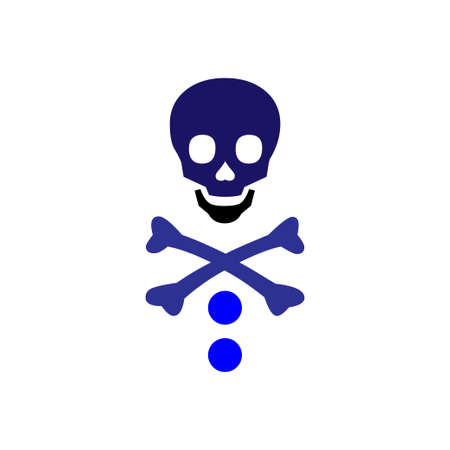 skull color icon vector illustration designのイラスト素材