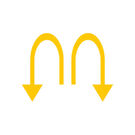 curved arrow icon vector design illustrationのイラスト素材