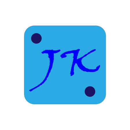 Letter jk icon vector design illustrationのイラスト素材