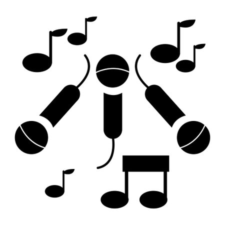 Microphone icon vector design illustrationのイラスト素材