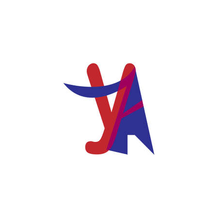 Letter Y A colorful icon vector design illustrationのイラスト素材