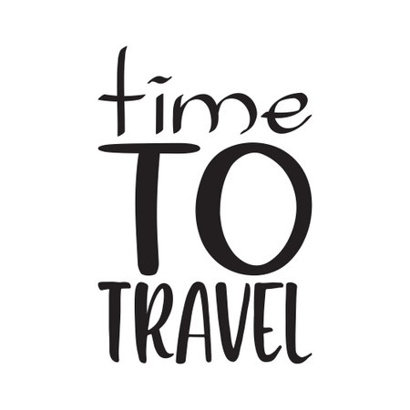 time to travel black letter quoteのイラスト素材