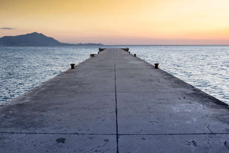 Monte di Procida Italian sea sunset travelの写真素材