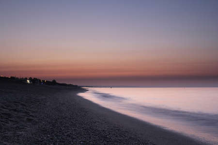 Sunrise on the italian beautiful sea Calabriaの写真素材