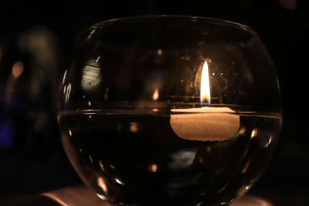 burning candles with shallow depth of fieldの写真素材