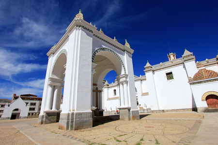 Basilica of Our Lady of Copacabana, the real one in Boliviaの写真素材