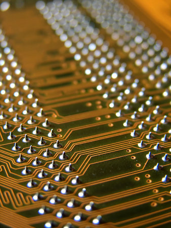 Computer printed board macro  photo              