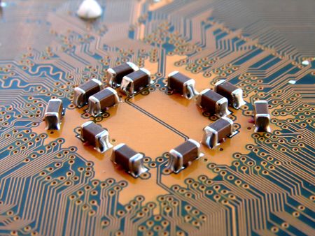 Computer mother board  macro  photo    の写真素材