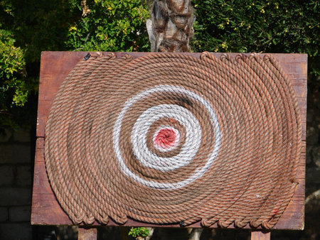 Archery target made from ropeの写真素材