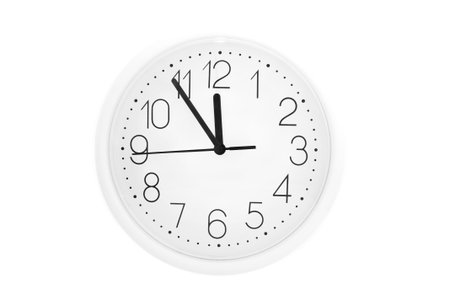 White clock isolated  on bright background
