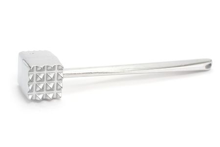 Steel meat hammer isolated on white backgroundの写真素材