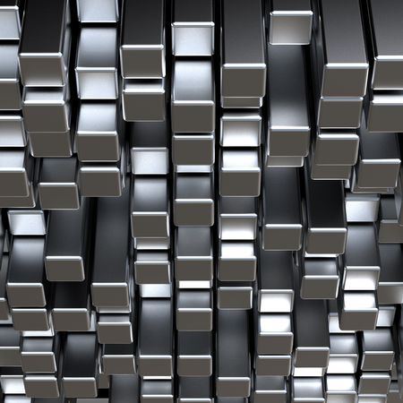 3d abstract silver metal barsの写真素材
