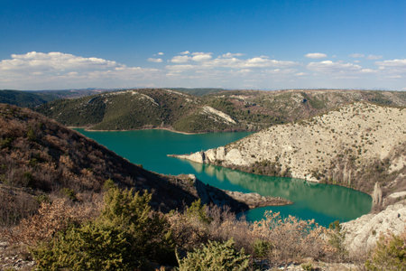 River krka national park, view from Krnici belvedere 