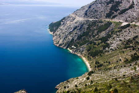 Vrulja beach near Brela Croatia Makarska Rivieraの写真素材