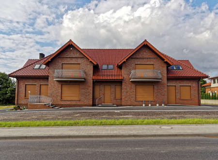 New red brick building. Sweet modern architecture sample,の写真素材