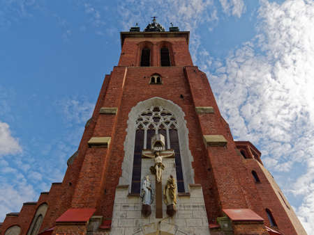 Church from front side bottom to topの写真素材