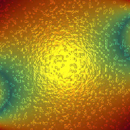 Multicolor cracked shapes with bright edges on shiny surface 3D render illustrationの写真素材